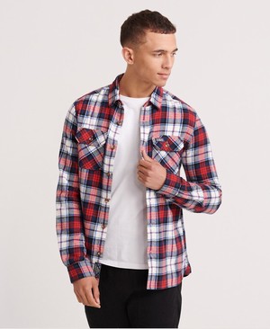 Superdry Classic Lumberjack Férfi Hosszú Ujjú Ing Fehér | CLTGN3907